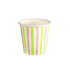 Pappbecher Und -Gläser>DUNI Schnapsglas aus Pappe 6 cl Stripes Multi