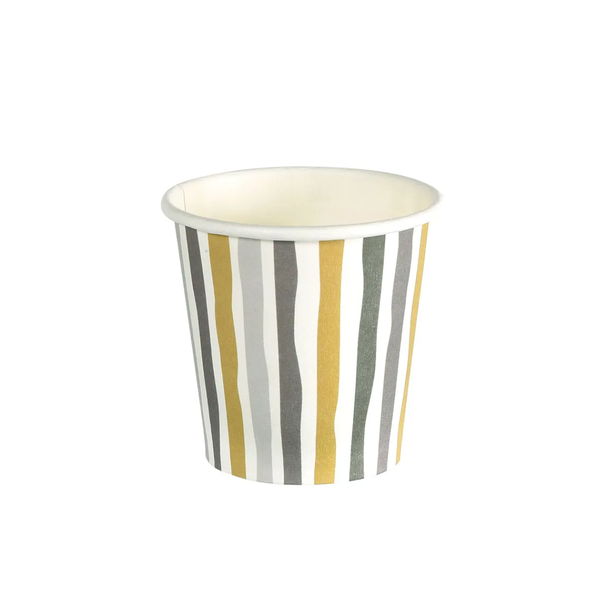 Pappbecher Und -Gläser>DUNI Schnapsglas aus Pappe 6 cl Stripes Black and Gold