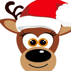 Servietten Im Lunchformat>PAPER + DESIGN Silhouettes Airlaid Serviette 33 x 33 cm Reindeer smiley