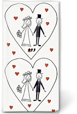 Kosmetiktücher>PAPER + DESIGN Taschentücher 21,5 x 22 cm Marriage