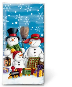 Kosmetiktücher>PAPER + DESIGN Taschentücher 21,5 x 22 cm Snowman Family