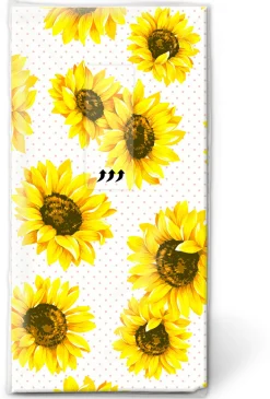 Kosmetiktücher>PAPER + DESIGN Taschentücher 21,5 x 22 cm Sunflower Garden