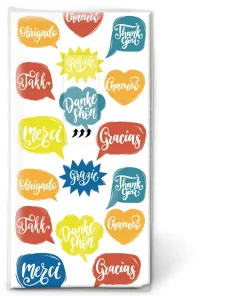 Kosmetiktücher>PAPER + DESIGN Taschentücher 21,5 x 22 cm Thank you