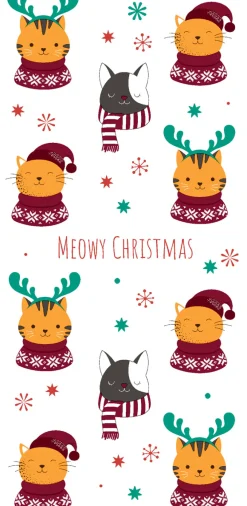 Kosmetiktücher>PAPER + DESIGN Taschentücker 21,5 x 22 cm Meowy Xmas