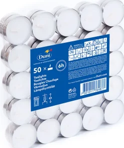 Teelichter & Nachfüllsets>DUNI Teelichte, 6 Std. Ø 39 mm 6 Std. Weiß
