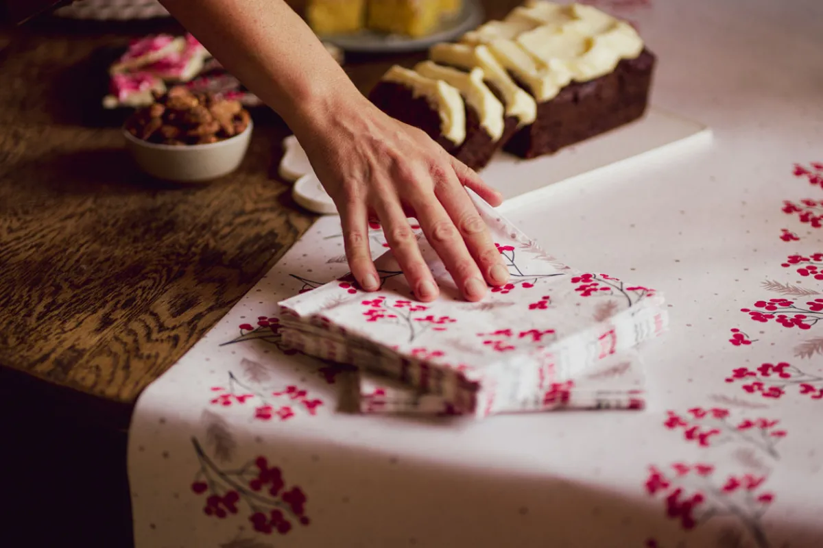 Servietten Im Lunchformat>DUNI Tissue-Serviette 33 x 33 cm Berrie Merrie 3-lagig