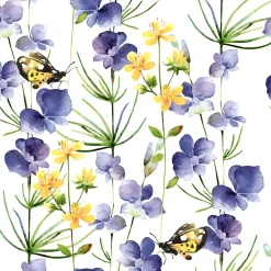 Servietten Im Lunchformat>PAPER + DESIGN Tissue-Serviette 33 x 33 cm Blue Blossoms 3-lagig