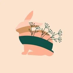 Cocktailservietten>PAPER + DESIGN Tissue-Serviette 24 x 24 cm Boho bunny 3-lagig