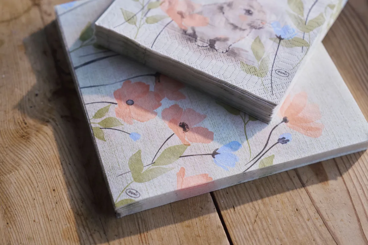 Servietten Im Lunchformat>DUNI Tissue-Serviette 33 x 33 cm Bunny Bloom 3-lagig