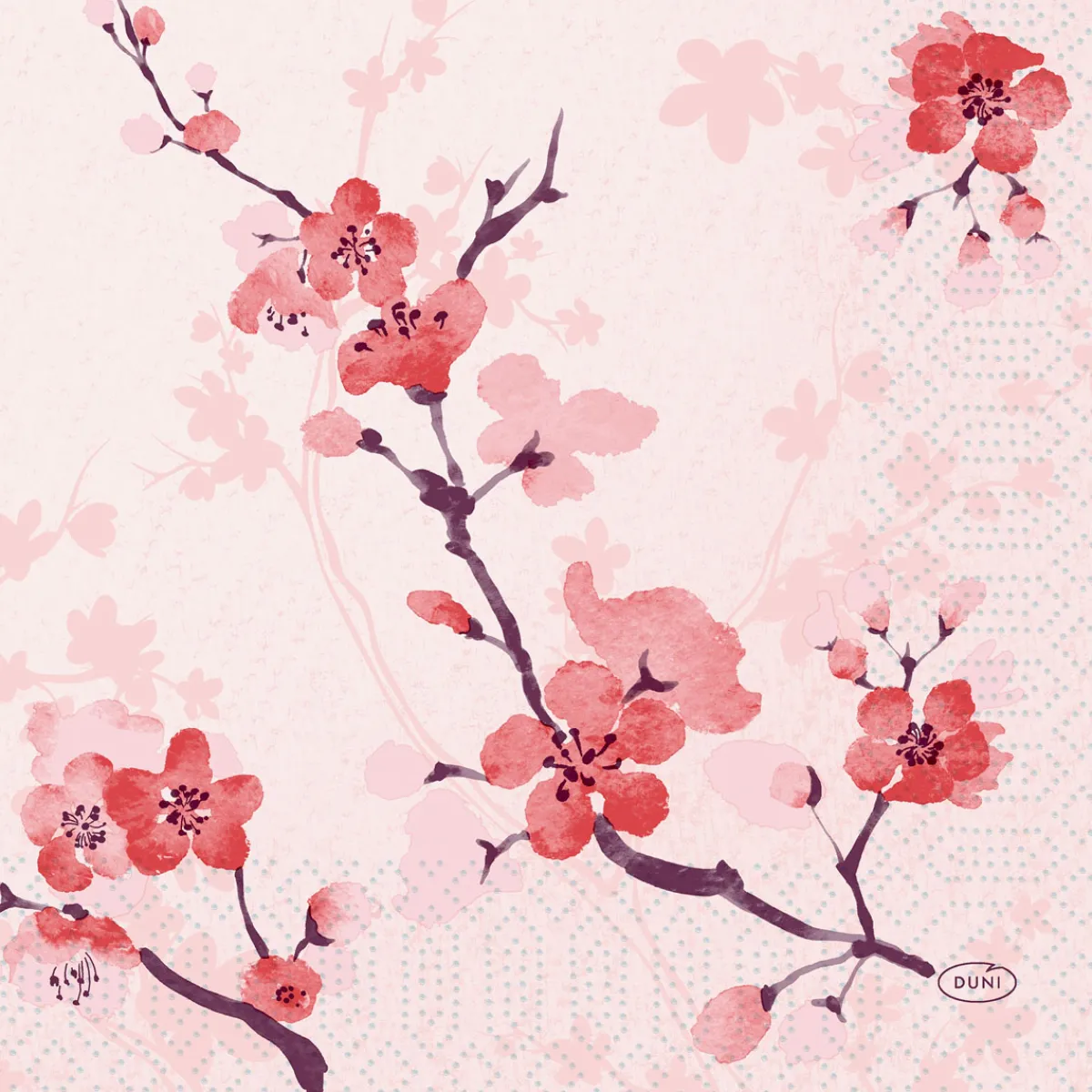 Servietten Im Lunchformat>DUNI Tissue-Serviette 33 x 33 cm Cherry Breeze Pink 3-lagig