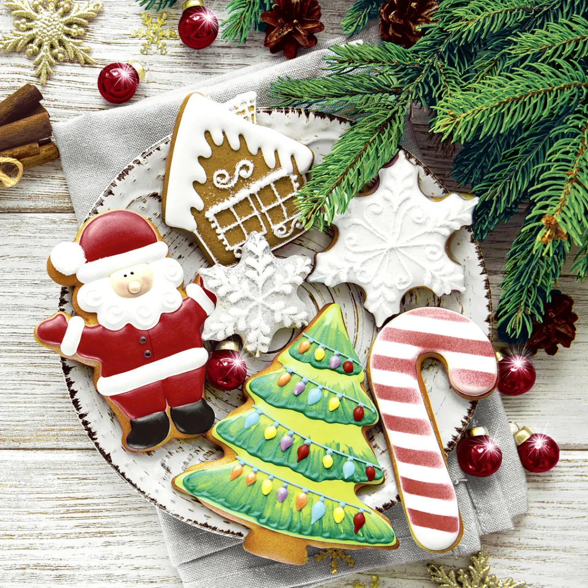 Servietten Im Lunchformat>PAPER + DESIGN Tissue-Serviette 33 x 33 cm Colorful Cookies 3-lagig