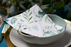 Servietten Im Lunchformat>PAPER + DESIGN Tissue-Serviette 33 x 33 cm Eucalyptus white 3-lagig