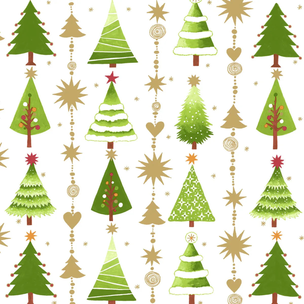 Cocktailservietten>PAPER + DESIGN Tissue-Serviette 24 x 24 cm Fine Little Trees 3-lagig