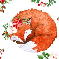 Servietten Im Lunchformat>PAPER + DESIGN Tissue-Serviette 33 x 33 cm Floral Fox 3-lagig