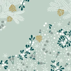 Cocktailservietten>PAPER + DESIGN Tissue-Serviette 24 x 24 cm Frosty Florals 3-lagig