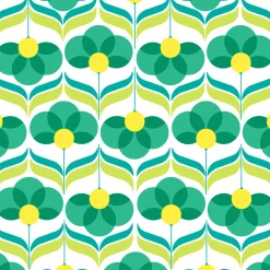 Servietten Im Lunchformat>PAPER + DESIGN Tissue-Serviette 33 x 33 cm Geo Flowers Green 3-lagig