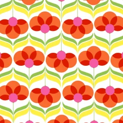 Servietten Im Lunchformat>PAPER + DESIGN Tissue-Serviette 33 x 33 cm Geo Flowers Red 3-lagig