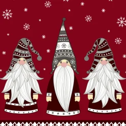 Cocktailservietten>PAPER + DESIGN Tissue-Serviette 24 x 24 cm Gnomes 3-lagig