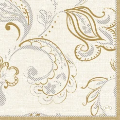 Servietten Im Lunchformat>DUNI Tissue-Serviette 33 x 33 cm Golden Grace Cream 3-lagig