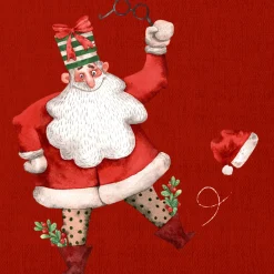 Cocktailservietten>PAPER + DESIGN Tissue-Serviette 24 x 24 cm Goofy Santa 3-lagig