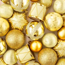 Servietten Im Lunchformat>PAPER + DESIGN Tissue-Serviette 33 x 33 cm Gold Baubles 3-lagig