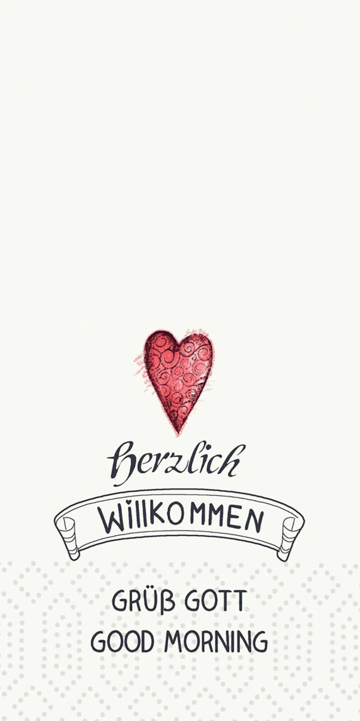 Vorgefaltete Servietten>DUNI Tissue-Serviette 33 x 33 cm Herzlich Willkommen 2-lagig