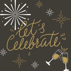 Servietten Im Lunchformat>PAPER + DESIGN Tissue-Serviette 33 x 33 cm Let's celebrate 3-lagig