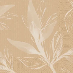 Servietten Im Lunchformat>DUNI Tissue-Serviette 33 x 33 cm Leaves Natural 3-lagig