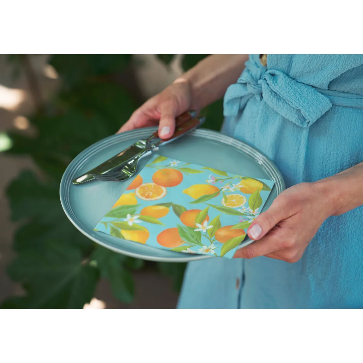 Servietten Im Lunchformat>DUNI Tissue-Serviette 33 x 33 cm Lemon Tree 3-lagig