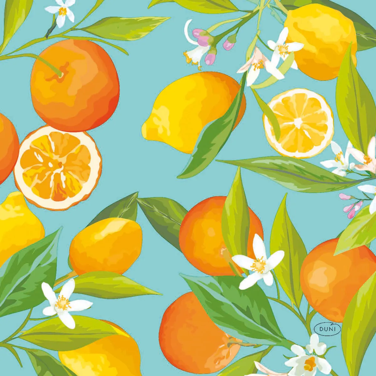 Servietten Im Lunchformat>DUNI Tissue-Serviette 33 x 33 cm Lemon Tree 3-lagig