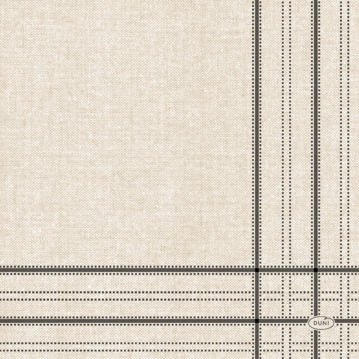 Servietten Im Lunchformat>DUNI Tissue-Serviette 33 x 33 cm Linen Lines Black 3-lagig