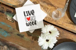 Servietten Im Lunchformat>PAPER + DESIGN Tissue-Serviette 33 x 33 cm Love Woof 3-lagig