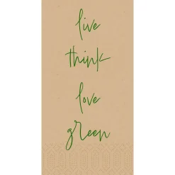 Vorgefaltete Servietten>DUNI Tissue-Serviette 40 x 40 cm Love Green Natural 3-lagig
