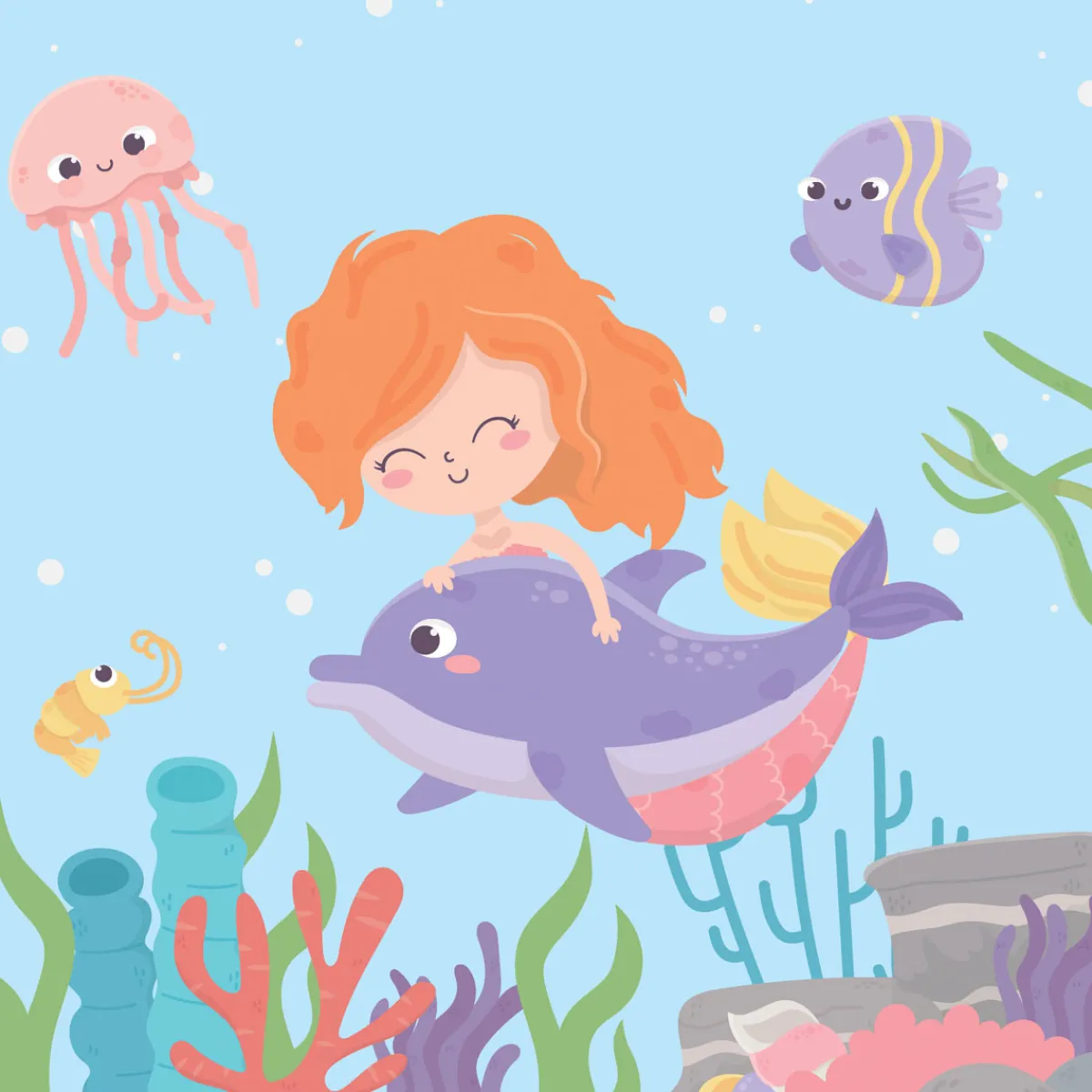 Servietten Im Lunchformat>PAPER + DESIGN Tissue-Serviette 33 x 33 cm Mermaid 3-lagig