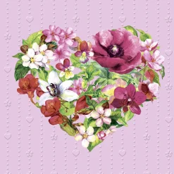 Servietten Im Lunchformat>PAPER + DESIGN Tissue-Serviette 33 x 33 cm Moments Flower Heart 3-lagig