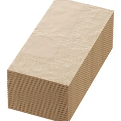 Vorgefaltete Servietten>DUNI Tissue-Serviette 33 x 33 cm Natural Brown 2-lagig