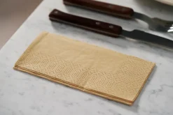 Vorgefaltete Servietten>DUNI Tissue-Serviette 33 x 33 cm Natural Brown 2-lagig