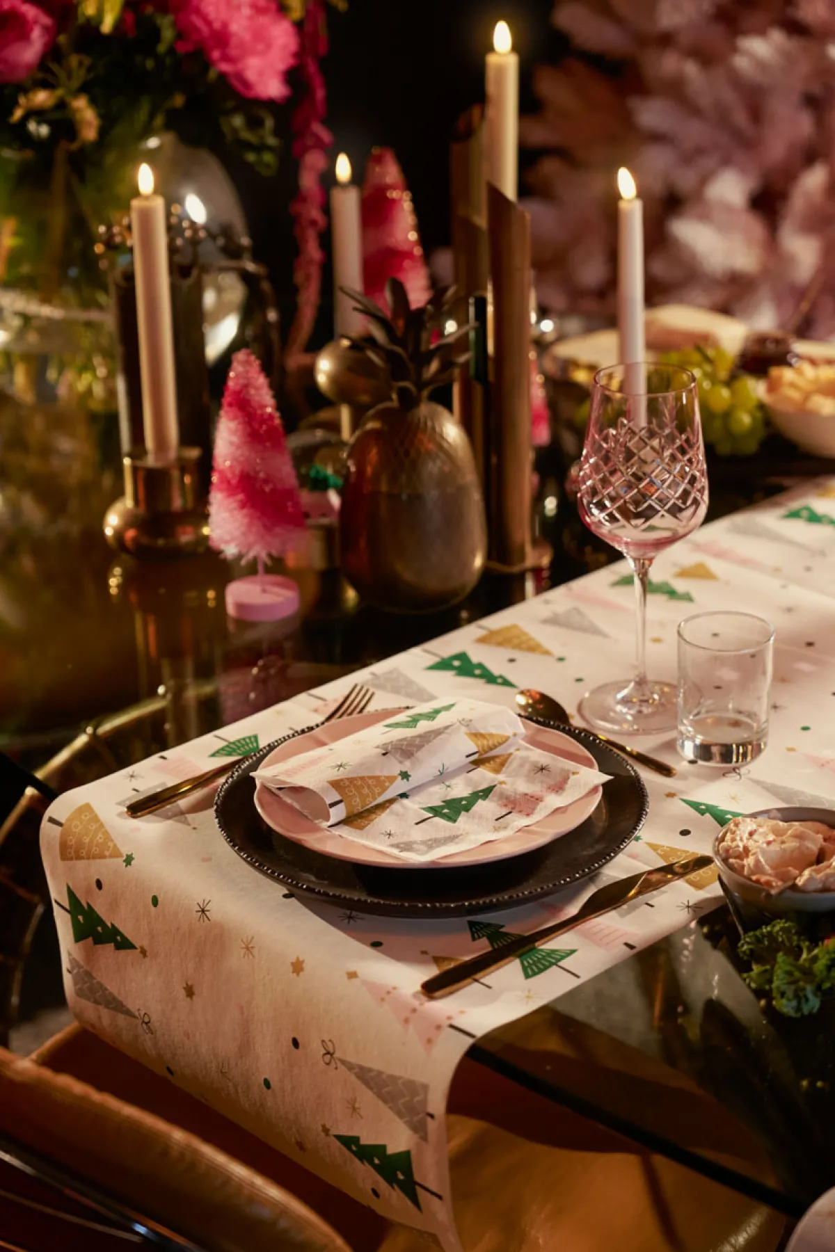 Servietten Im Lunchformat>DUNI Tissue-Serviette 33 x 33 cm Noel Trees 3-lagig