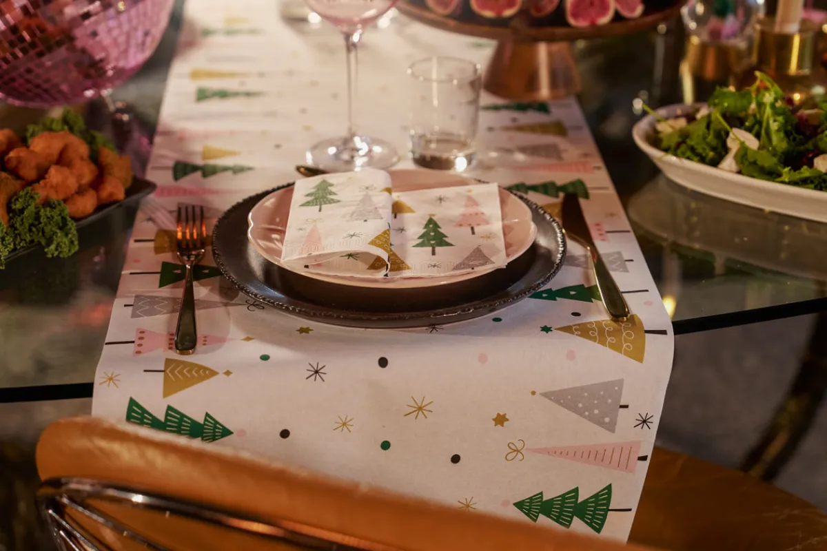 Servietten Im Lunchformat>DUNI Tissue-Serviette 33 x 33 cm Noel Trees 3-lagig