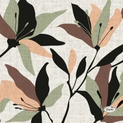 Cocktailservietten>DUNI Tissue-Serviette 24 x 24 cm Nomad Flowers 3-lagig