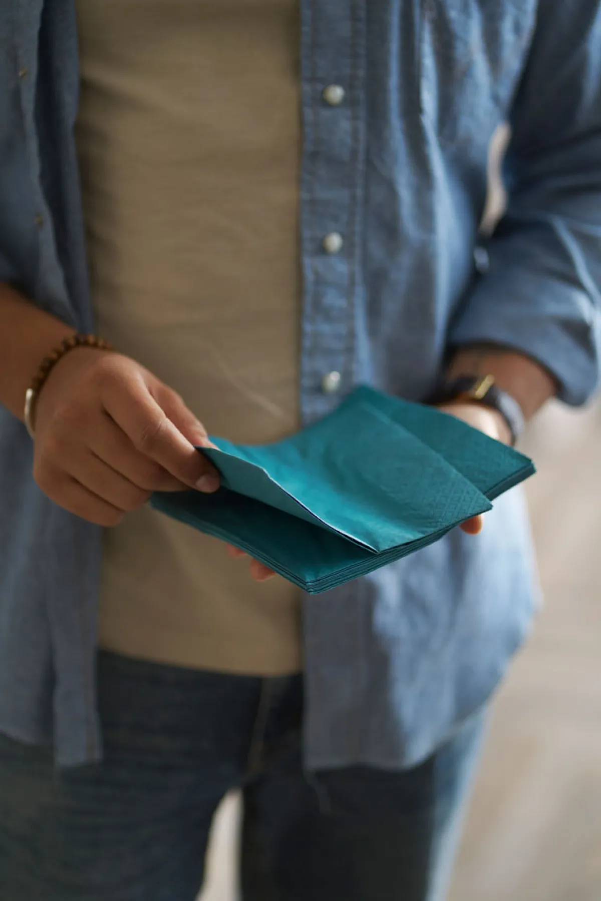 Servietten Im Lunchformat>DUNI Tissue-Serviette 33 x 33 cm Ocean Teal 3-lagig