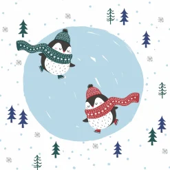 Servietten Im Lunchformat>PAPER + DESIGN Tissue-Serviette 33 x 33 cm Penguin Skate 3-lagig