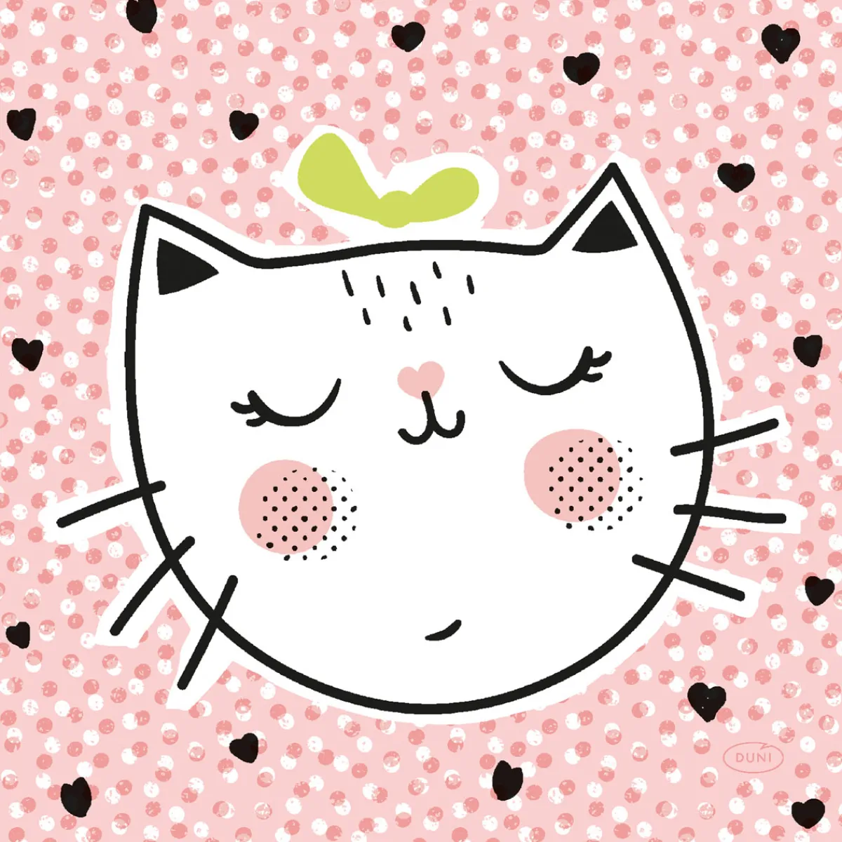 Servietten Im Lunchformat>DUNI Tissue-Serviette 33 x 33 cm Playful Cat 3-lagig
