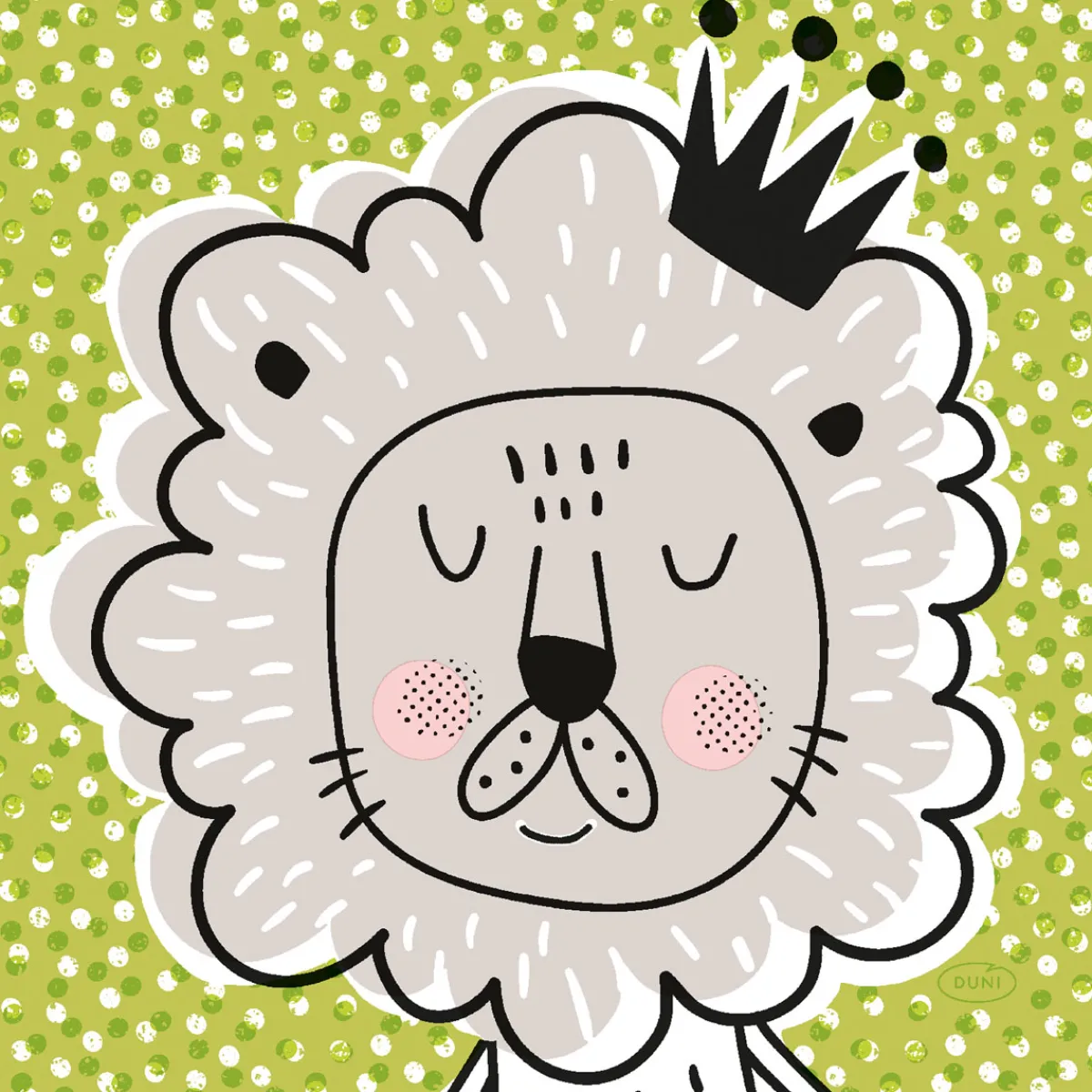 Servietten Im Lunchformat>DUNI Tissue-Serviette 33 x 33 cm Playful Lion King 3-lagig