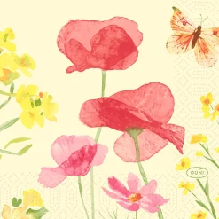 Cocktailservietten>DUNI Tissue-Serviette 24 x 24 cm Poppy Field 3-lagig