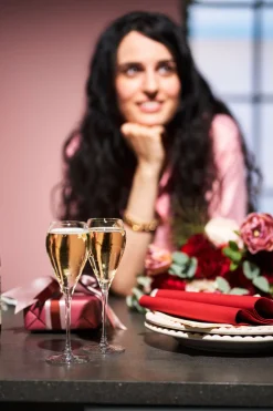 Cocktailservietten>DUNI Tissue-Serviette 24 x 24 cm Rich Roses 3-lagig