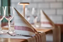 Servietten Im Lunchformat>DUNI Tissue-Serviette 33 x 33 cm Rigato Bordeaux 3-lagig