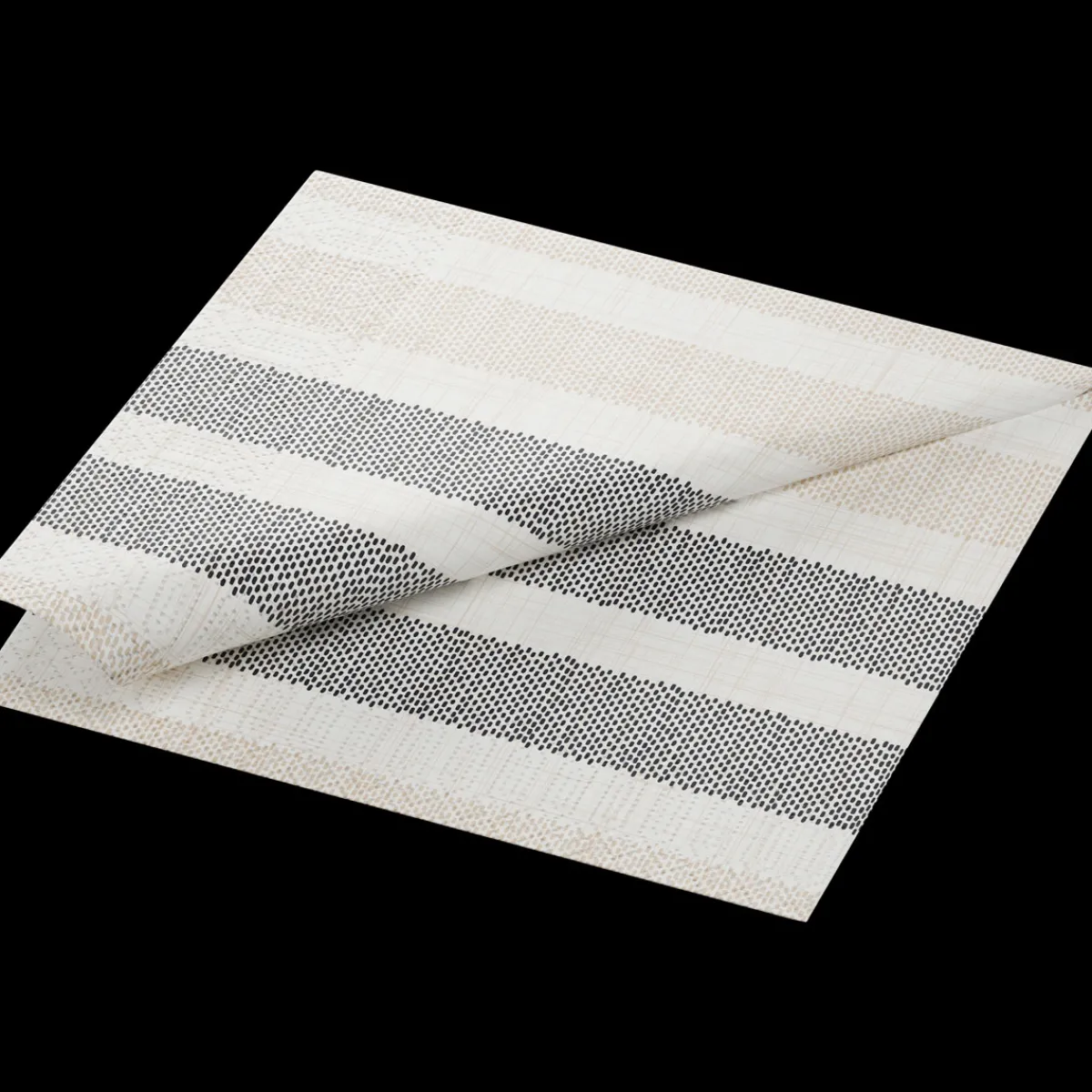 Servietten Im Dinnerformat>DUNI Tissue-Serviette 40 x 40 cm Rigato Black 3-lagig