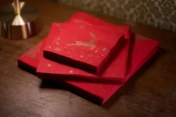 Cocktailservietten>DUNI Tissue-Serviette 24 x 24 cm Shimmer Trees 3-lagig