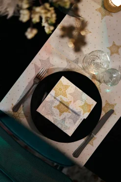 Servietten Im Lunchformat>DUNI Tissue-Serviette 33 x 33 cm Snowstars White 3-lagig